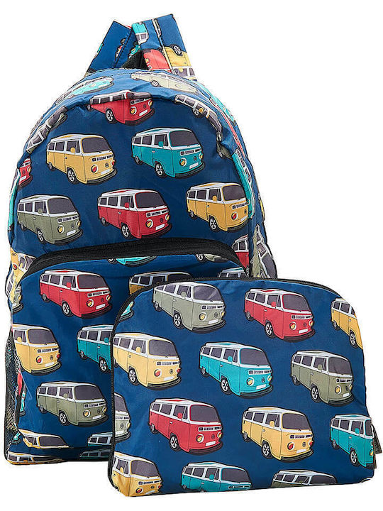 Eco Chic Foldable Camper Vans School Bag Backpack Elementary, Elementary Multicolour 25Liters