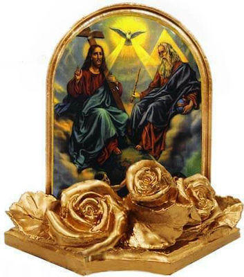 AGIA TRIADA - (Set of 30 pieces) Gold plated ceramic baptismal bonbonniere