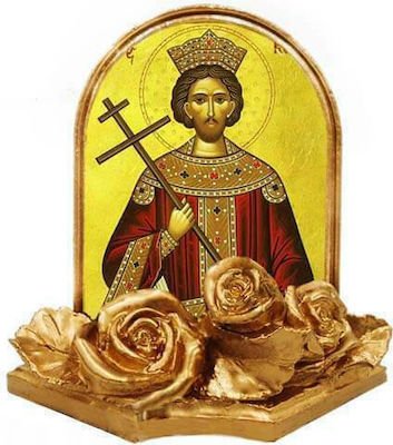 SAINT CONSTANTINE - (Set of 30 pieces) Gold plated Ceramic Baptismal Bonbonnière