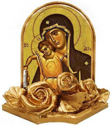 PANAGIA AΞION ESTI - (Set of 30 pieces) Gold plated Ceramic Baptismal Bonbonnière