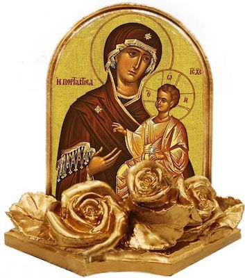 PANAGIA PORTAITISSA - (Set of 30 pieces) Gold plated Ceramic Baptismal Bonbonniere