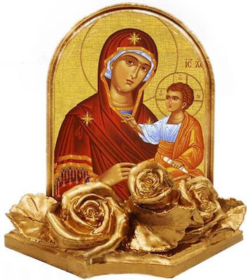 PANAGIA THEOTOKOS - (Set of 30 pieces) Gold plated Ceramic Baptismal Bonbonniere