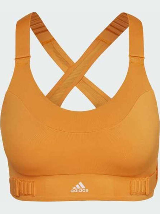 Luxe Run Γυναικείο Αθλητικό Μπουστάκι Πορτοκαλί με Επένδυση & Αφαιρούμενη Ενίσχυση