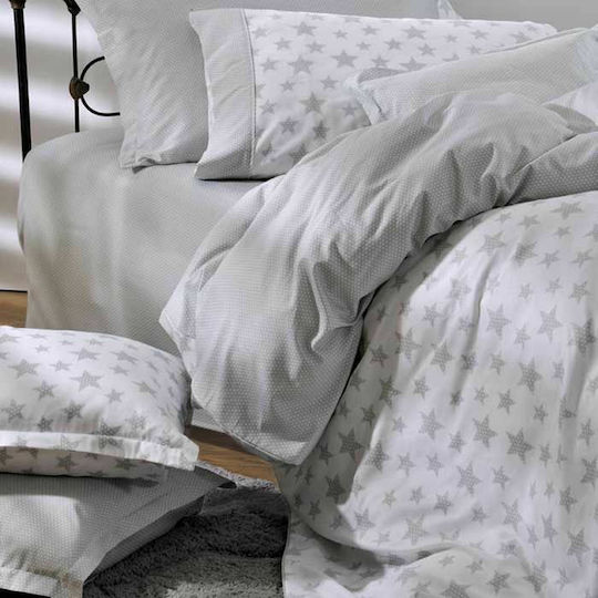 Down Town Home Sateen Starry BS768 Πάπλωμα Κούνιας Γκρι 90x140cm