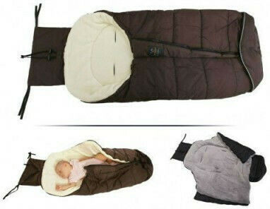 Cangaroo Fluffy Ποδόσακος Καροτσιού Καφέ με Fleece Επένδυση 97x45εκ.