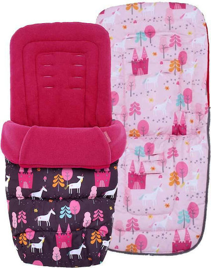 Cosatto Unicorn Stroller Footmuff with Fleece Lining 85x48cm Multicolour