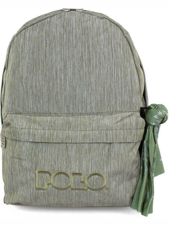 Polo Doppelte Schal Schulranzen Rucksack Junior High-High School mit Flaschenhalter Olive 27 Liter 30 x 24 x 42 cm