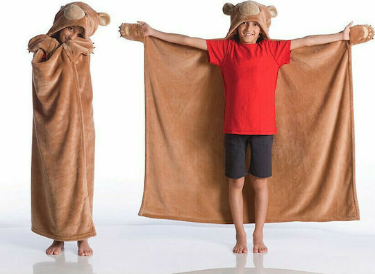 Kanguru Kanguru Fleece Blanket Brown 100x130cm