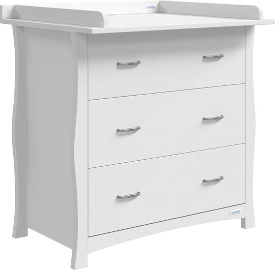 London Baby Dresser with 3 Drawers White 94x51x102cm