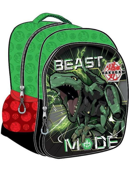 Gim Bakugan Bakugan School Bag Backpack Kindergarten Green with Water Bottle Holder 12Liters