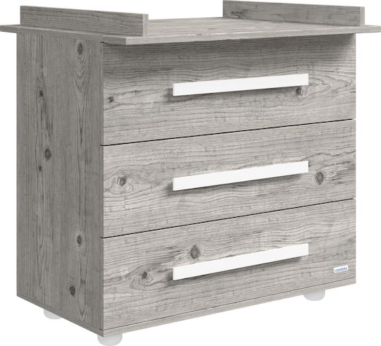 Hugo Baby Kommode mit 3 Schubladen Gray 94x51x88cm