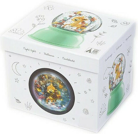 Djeco Kinder Dekorative Lampe Nacht Schneekugel Rehkitz Grün