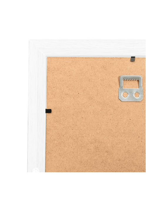 vidaXL Wooden Wall-Mounted Multi Picture Frame 10 Photos White