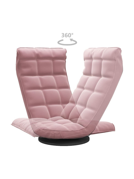 Armchair Swivel Pink 54x45x80cm