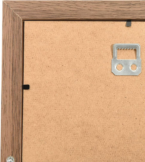 vidaXL Wall-Mounted Multi Wooden Light Brown Picture Frame
