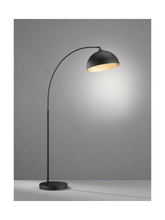 Fischer Honsel Leitung Floor Lamp H200cm. with Socket for Bulb E27 Black