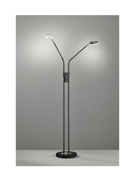 Fischer Honsel Dent LED Floor Lamp H150xW40cm. with Adjustable White Light Black