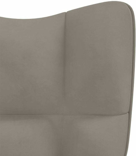 С поставка за крака Кадифен Light Grey 62x68x98см