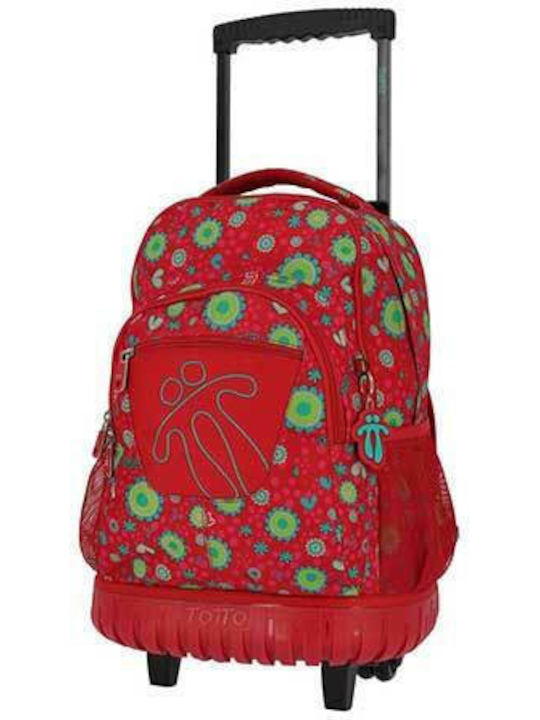 Totto Morral Renglon School Bag Trolley Elementary, Elementary in Red color