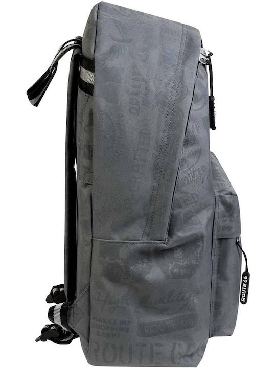 Busquets Route 66 School Bag Backpack Junior High-High School Gray