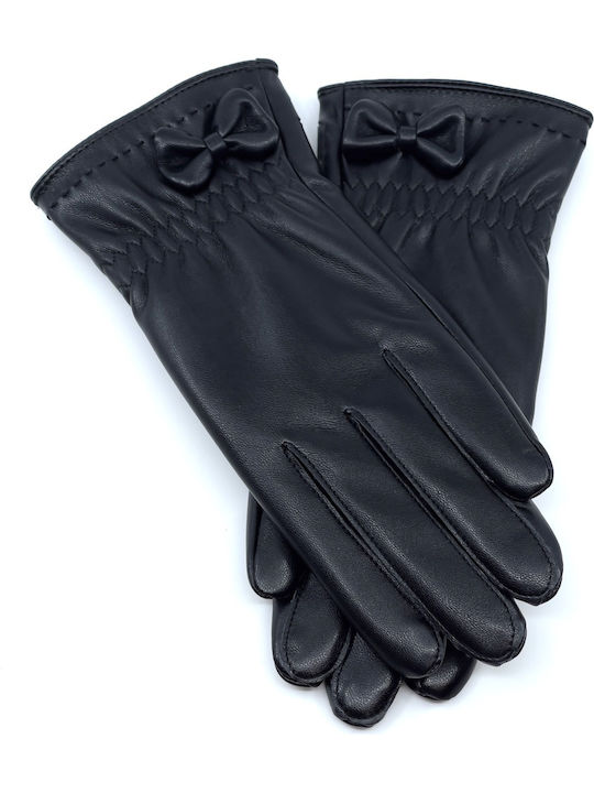 Women's Leather Touch Gloves Black