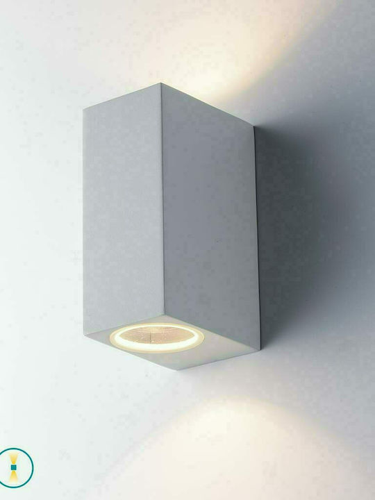Fan Europe Wandmontiertes Außen-Spotlight GU10 IP54 Doppelstrahl 15.1x9.3x6.7εκ.