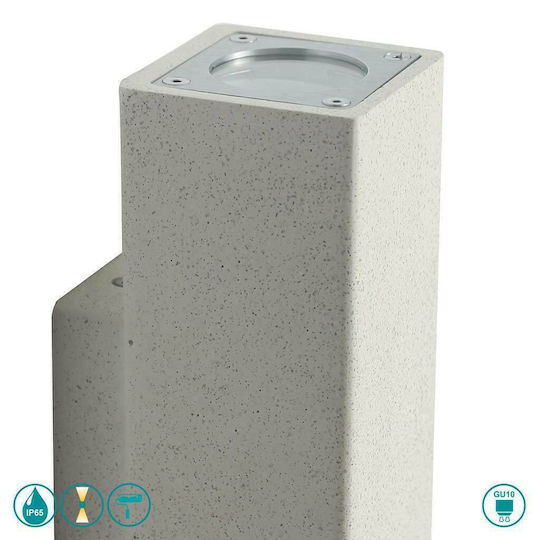 Fan Europe Oaklandap2 Bco Стенно Външно Спот GU10 IP65 Двоен Лъч 25.4x10.3x7.5см