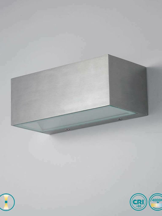 Fan Europe Wall-Mounted Outdoor Ceiling Light LED IP54 20W with Natural White Light Double Beam 22x10.3x8.5εκ.