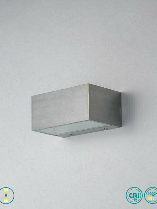 Fan Europe Wall-Mounted Outdoor Ceiling Light LED IP54 12W with Natural White Light Double Beam 14x8.9x6.5εκ.