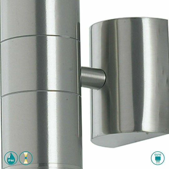 Fan Europe Wandmontiertes Außen-Spotlight GU10 IP44 Doppelstrahl 16x11x6εκ.