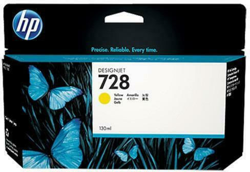 HP 728 Original InkJet Printer Ink Yellow (F9J65A)