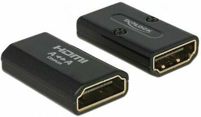 DeLock Konverter HDMI weiblich zu HDMI weiblich Schwarz 1Stück (65659)