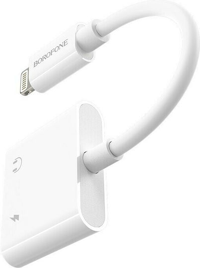 Borofone BV11 Конвертор Lightning мъжки към Lightning 2x женски Бял 1бр
