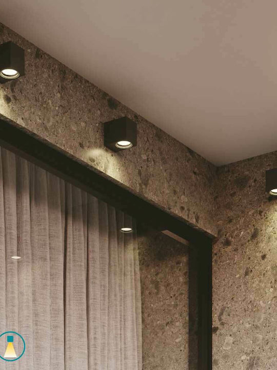 Fan Europe Wandmontiertes Außen-Spotlight GU10 IP54 9.3x8x6.7εκ.