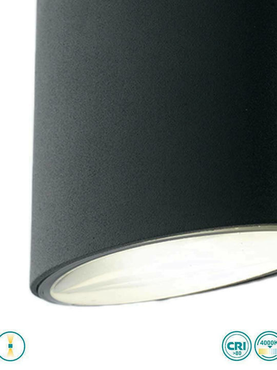 Fan Europe Wandmontierte Außen-Deckenleuchte LED IP44 4W mit Natürliches Weiß Licht Doppelstrahl 12.9x10x8.5εκ.