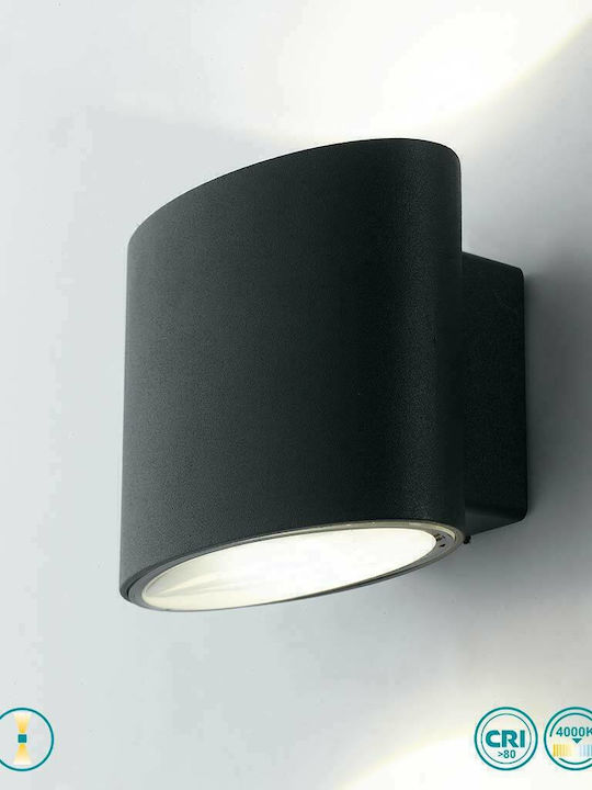 Fan Europe Wandmontierte Außen-Deckenleuchte LED IP44 4W mit Natürliches Weiß Licht Doppelstrahl 12.9x10x8.5εκ.