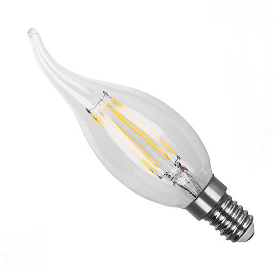 Horoz Electric Flame-4 Bec LED 4W pentru Soclu E14 Alb cald 450lm