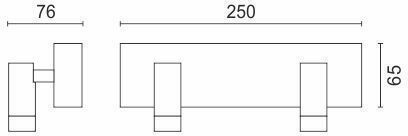 Spot Light Διπλό LED Σποτ σε Ασημί Χρώμα