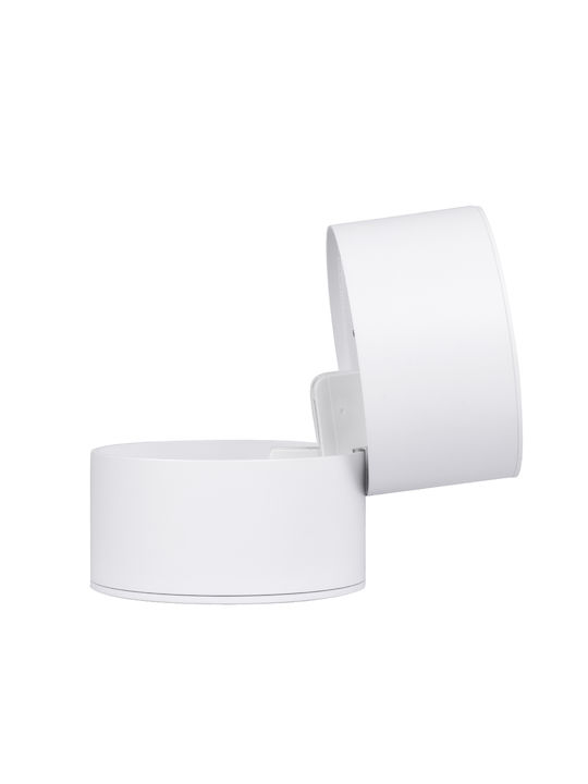 GloboStar Omega Einzel LED Warmes Weiß Spot in Weiß Farbe