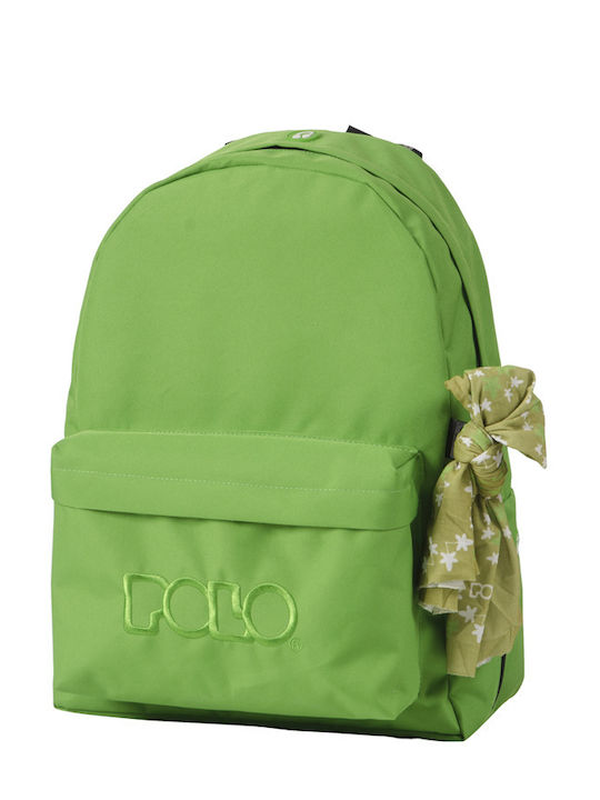 Polo Original Scarf Ghiozdan Școlar de Spate Școala Gimnazială-Liceu Verde cu Husă pentru Sticlă de Apă 20 Litri 2019