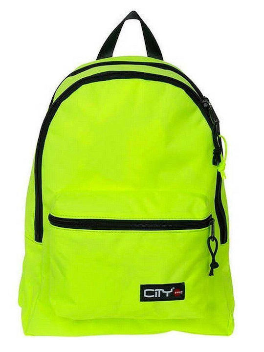 Lyc Sac Double Fluo School Bag Backpack Junior High-High School in Yellow color