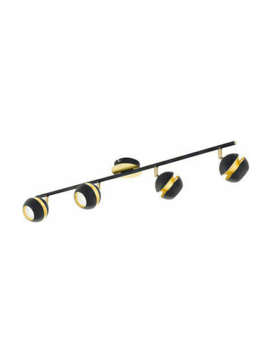 Eglo Nocito Triple Spot with Socket GU10 in Black Color