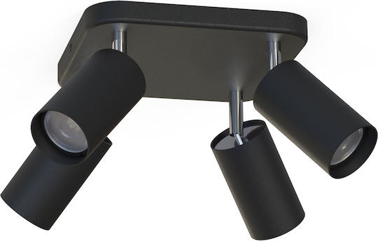 Nowodvorski Eye Spot Spot cu 4 Lumini și cu Soclu GU10 în Culoare Negru