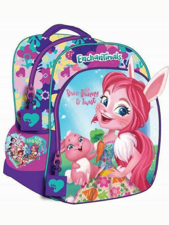Gim Enchantimals Schulranzen Rucksack Kindergarten Mehrfarbig mit Flaschenhalter 12Liter