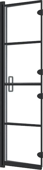 vidaXL Duschwand Badewanne mit Zusammenklappbar Tür 80x140cm Schwarz