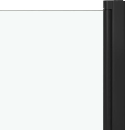 vidaXL Shower Screen Bathtub 68x130cm Black