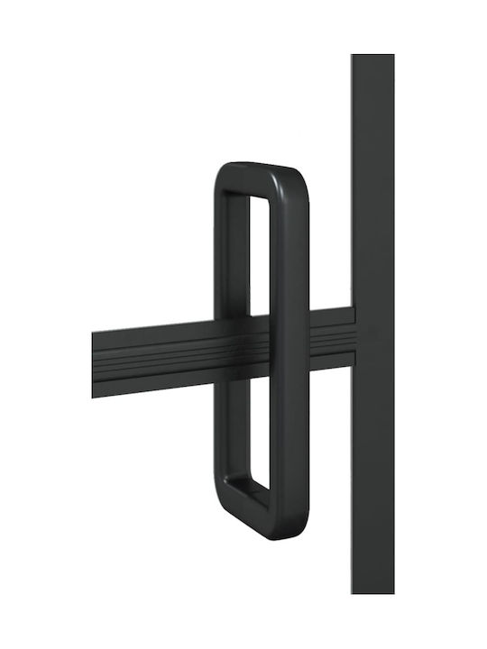 vidaXL Shower Screen Bathtub with Foldable Door 80x140cm Black