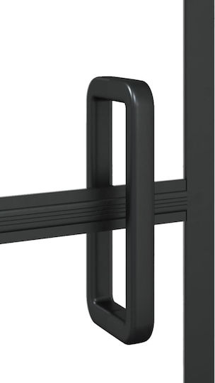 vidaXL Duschwand Badewanne mit Zusammenklappbar Tür 80x140cm Schwarz