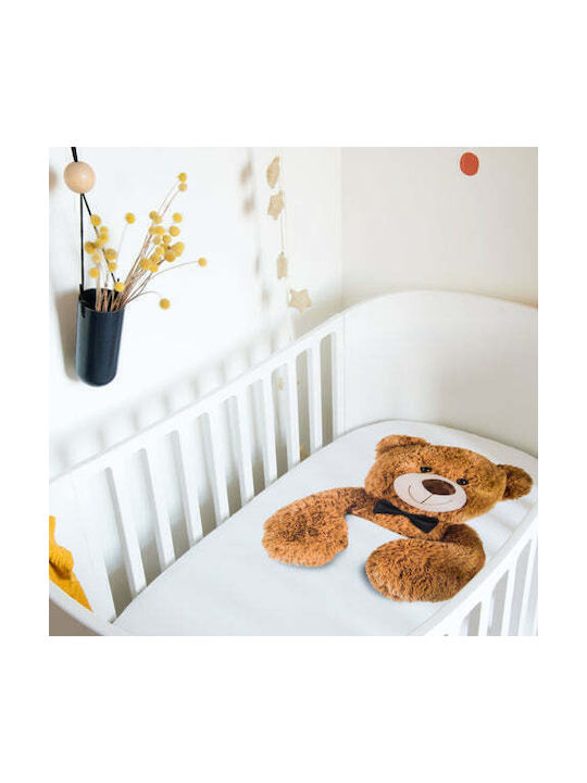 Snurk Βρεφικό Σεντόνι Κούνιας Βαμβακερό Teddy Λευκό 120x150εκ.