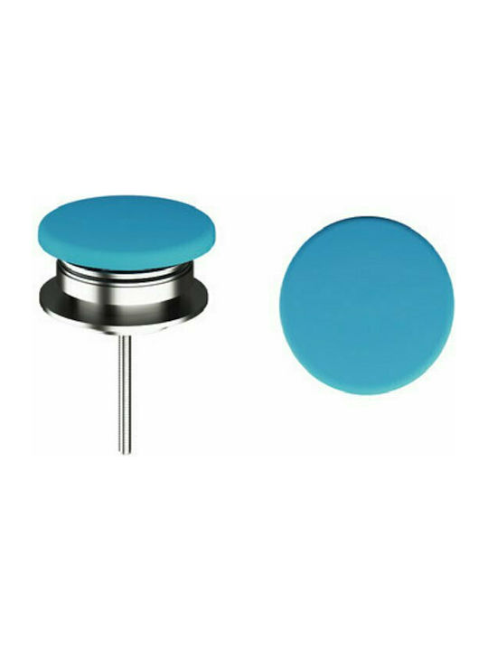 Olympia Trend Round Επικαθήμενος Νιπτήρας Πορσελάνης 38x38x14.4cm Γαλάζιος